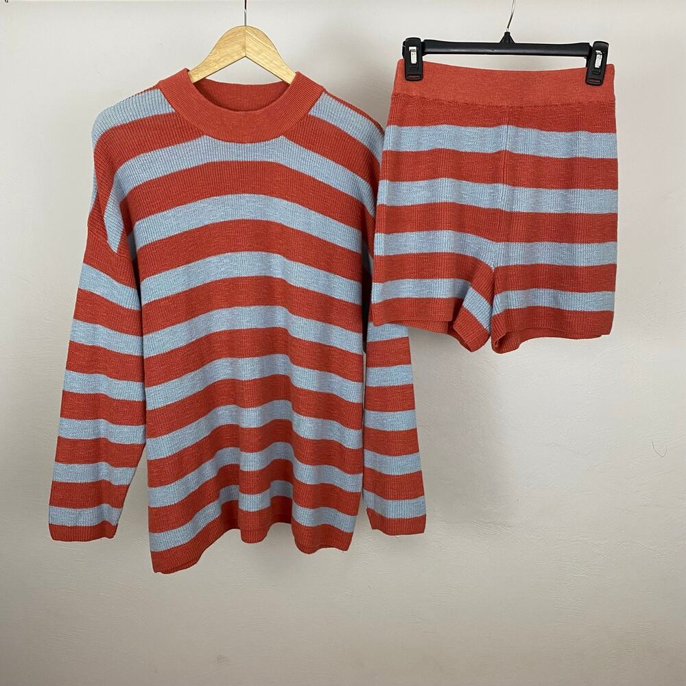 FP Beach - Free People Malibu Surf Sweater Set - Red Pear Combo - Size Small